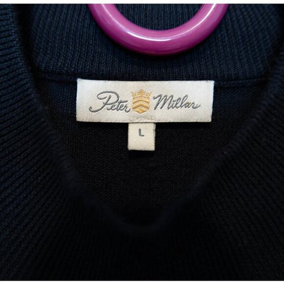 Peter Millar Wool/Silk Black Long Sleeve Sweater Size Large Ladies - Picture 4 of 6